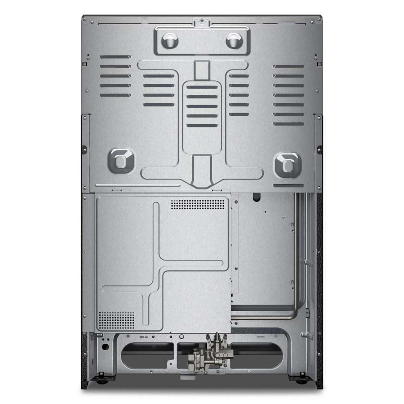 Back. KitchenAid - 30 in. Wide 5 burners 5.0 cu. ft. Smart Freestanding Gas Range with Convection Cooking Modes - PrintShield Stainless Finish.
