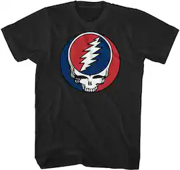PopMarket - Grateful Dead - Grateful Dead - Steal Your Face Logo T-Shirt - 2XL Black 22GFD103AA5 - APPAREL - Multicolor