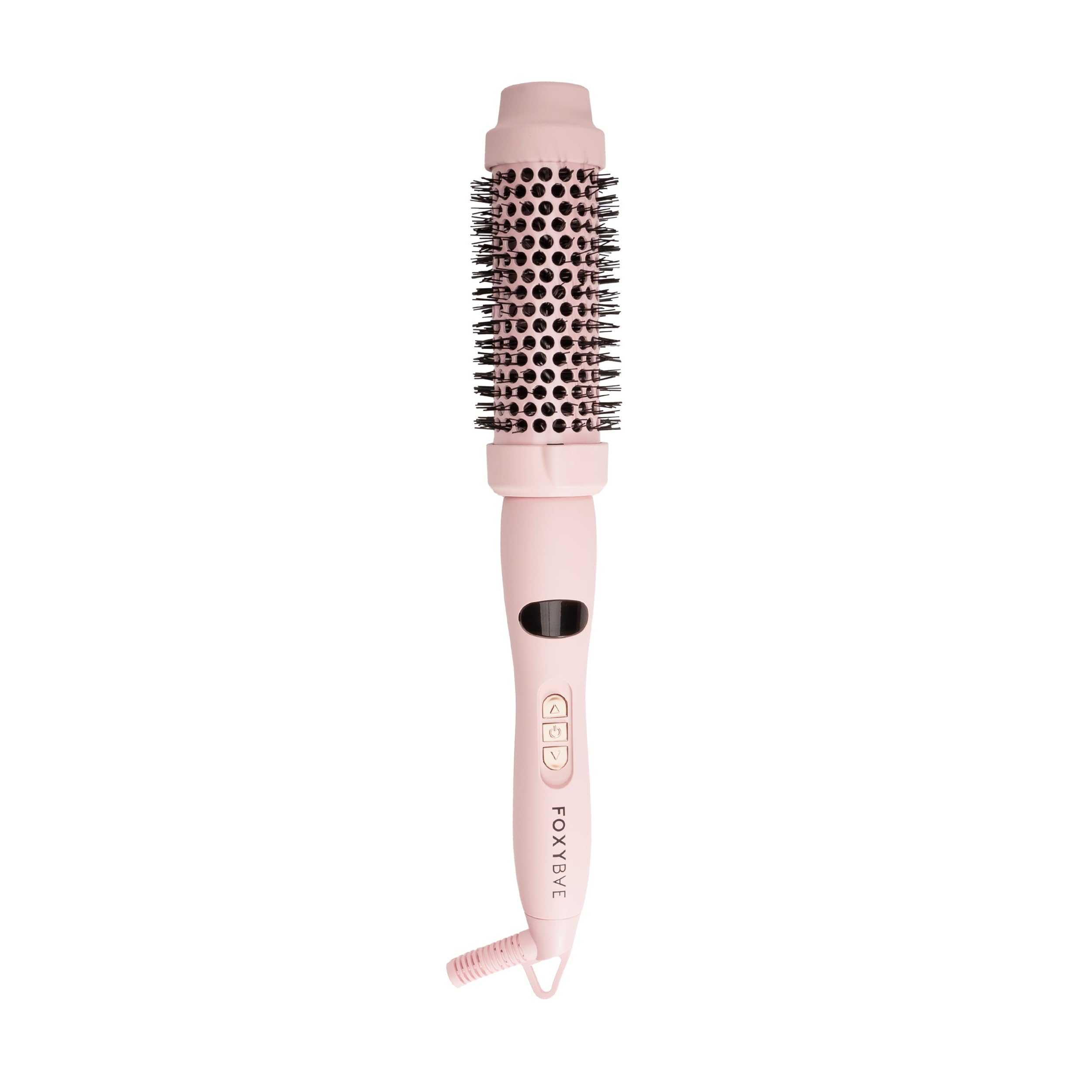 Front. Reds Spade - Curling Round Brush Heated Ceramic Tourmaline Multi styler Thermal Hair Straightener Curler For Frizz - Blush Round Brush - 1.5".
