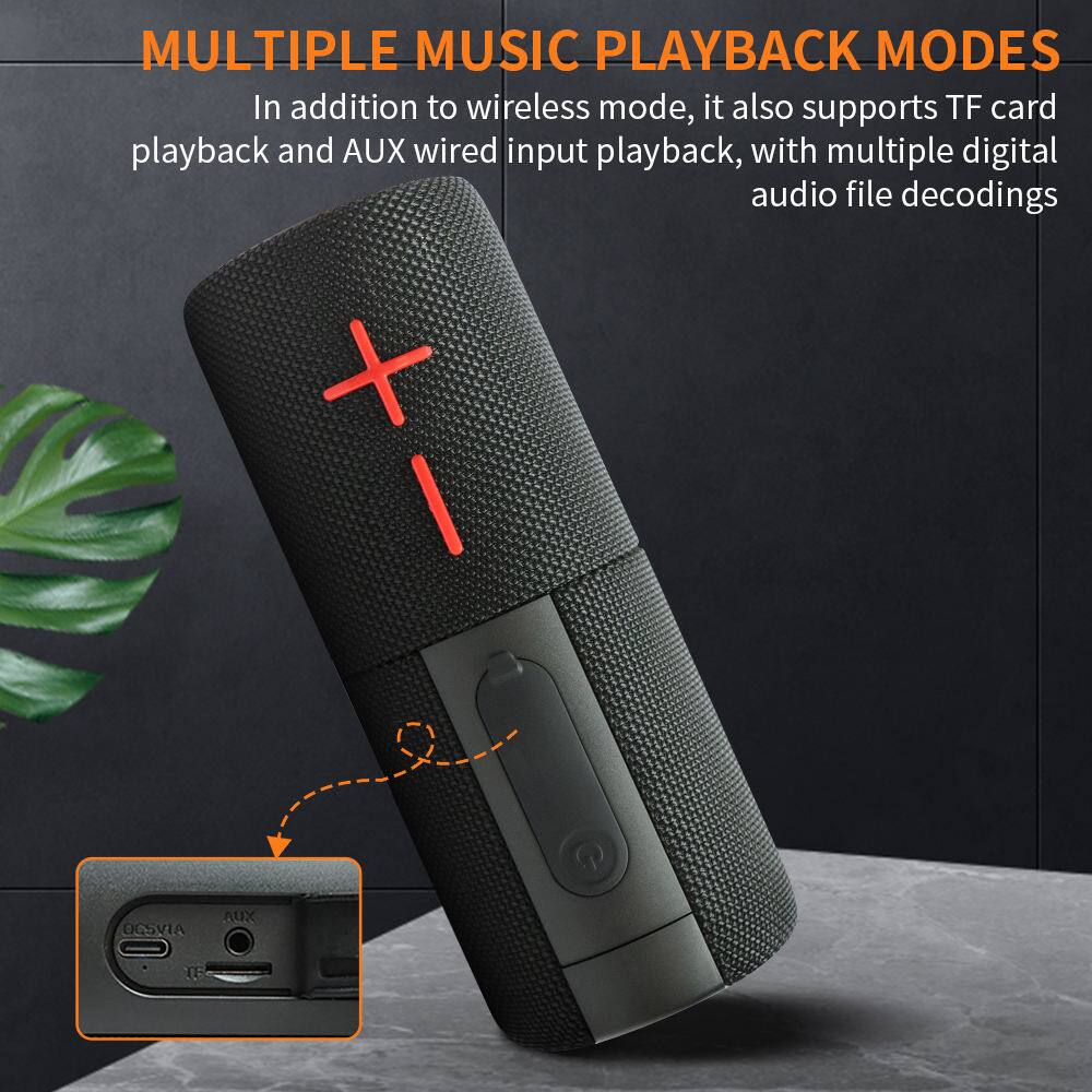 MULTIPLE MUSIC PLAYBACK MODES

In addition to wireless mode, it also supports TF card playback and AUX wired input playback, with multiple digital audio file decodings.