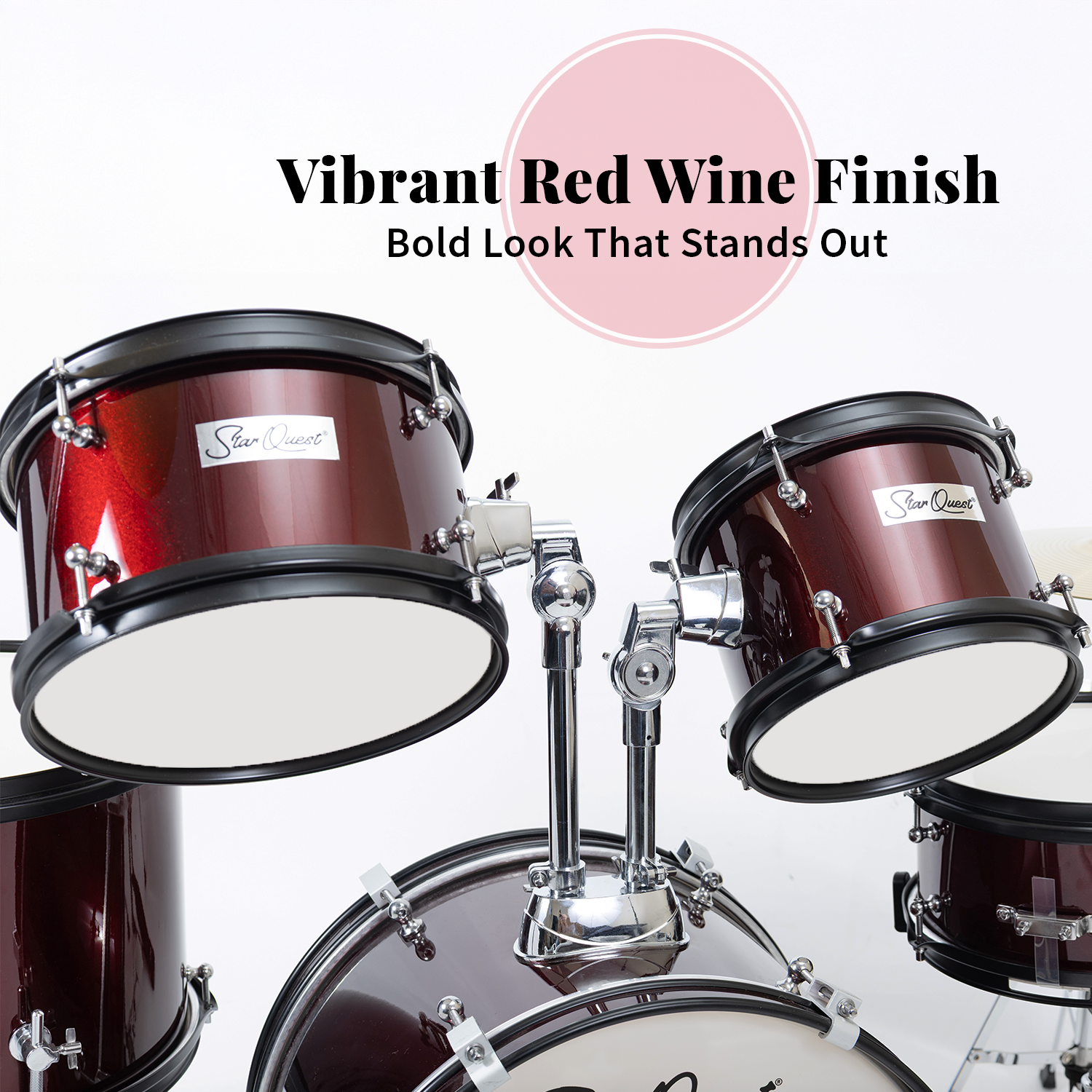 Vibrant Red Wine Finish  
Bold Look That Stands Out  
Star Quest