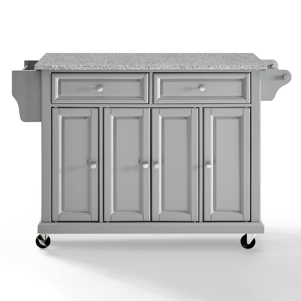 Alt View 2. Crosley Furniture - Full Size Granite Top Kitchen Cart - Gray.