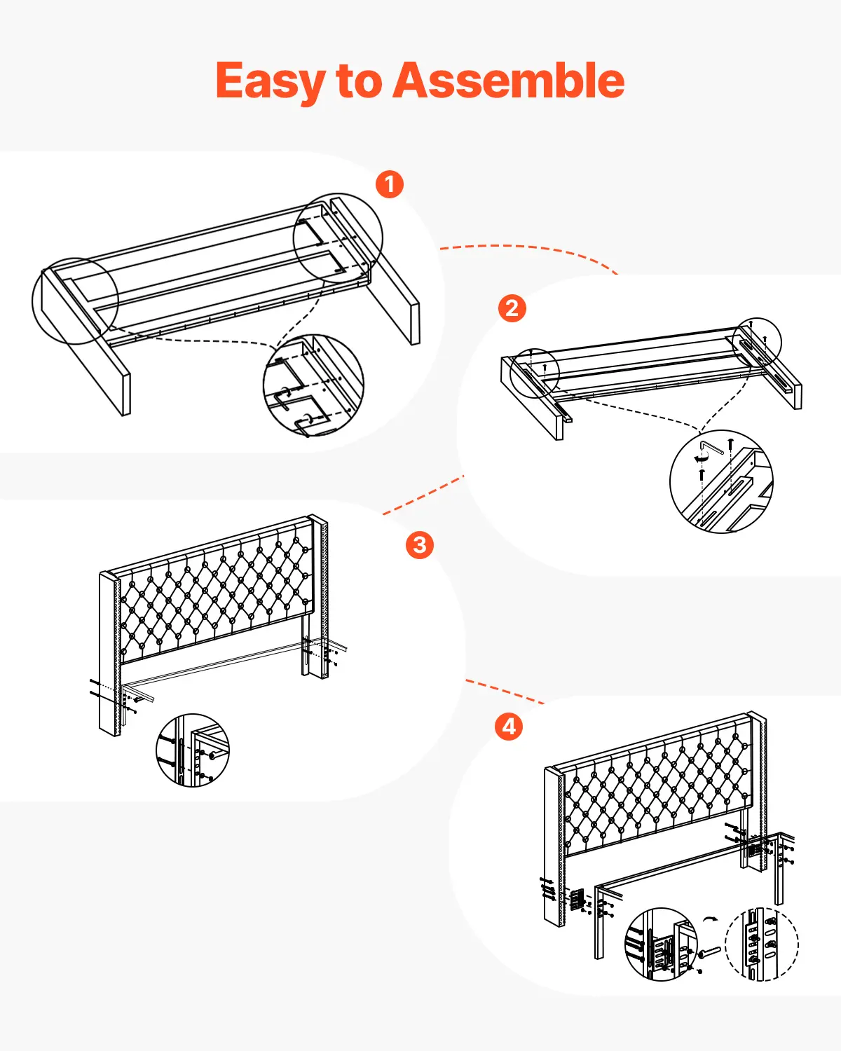 Easy to Assemble

1  
2  
3  
4