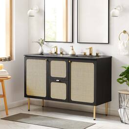 Chaucer Bathroom Vanity with Black Basin Included by Modway - Black Black