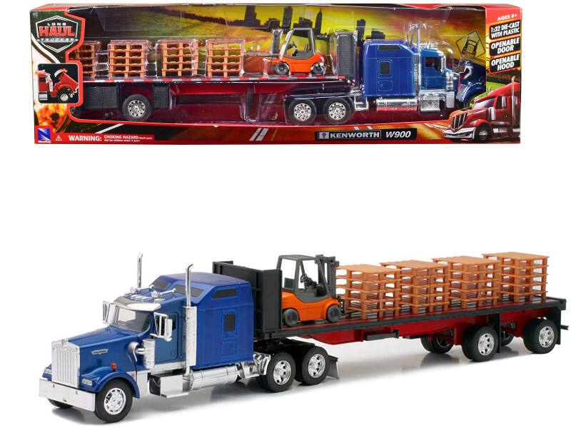 LONG HAUL TRUCKER AGES 8+ 1:32 DIE-CAST WITH PLASTIC OPENABLE DOOR OPENABLE HOOD 4 WARNING: CHOKING HAZARD - Small parts. Not for children under 3 years. 9 KENWORTH W900
