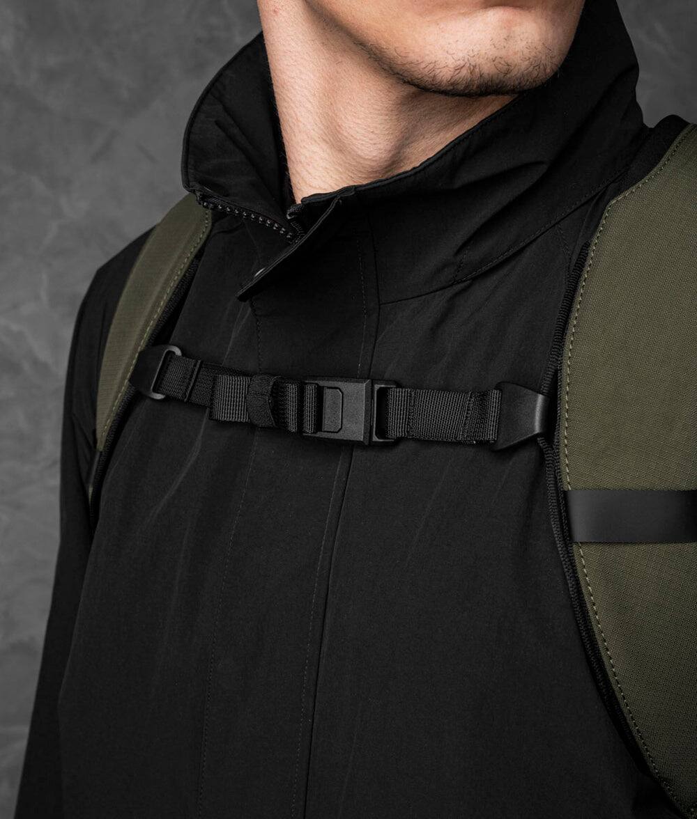 Alt View 2. ALPAKA - Metro Backpack Pro 24L Laptop Backpack for Men, Backpack with Laptop Compartment (16"), 3-Zone Storage - Green Axoflux 400D Ripstop Nylon.