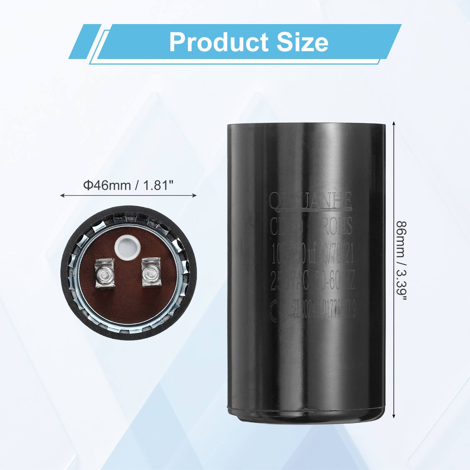 Product Size

46mm / 1.81"  
86mm / 3.39"