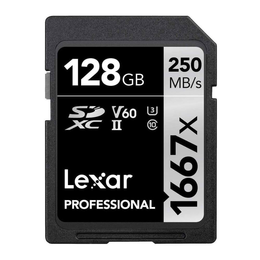 128 GB 250 MB/s V60 XC II 10 Lexar PROFESSIONAL 1667
