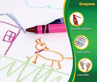 Crayons

- Smooth laydown
- Bold colors
- Washable