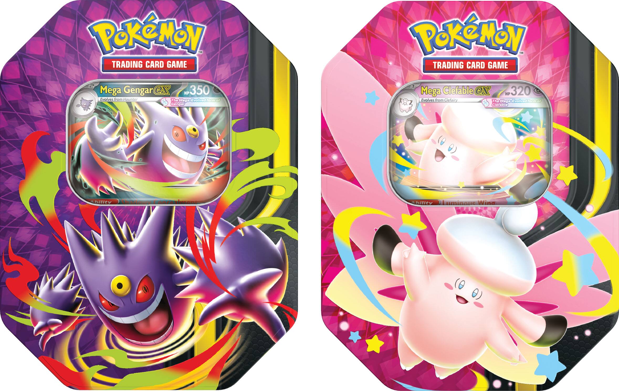 Pokémon Trading Card Game  
Mega Gengar ex  
HP: 350  
Evolves from Haunter  

Mega Clefable ex  
HP: 320  
Evolves from Clefairy