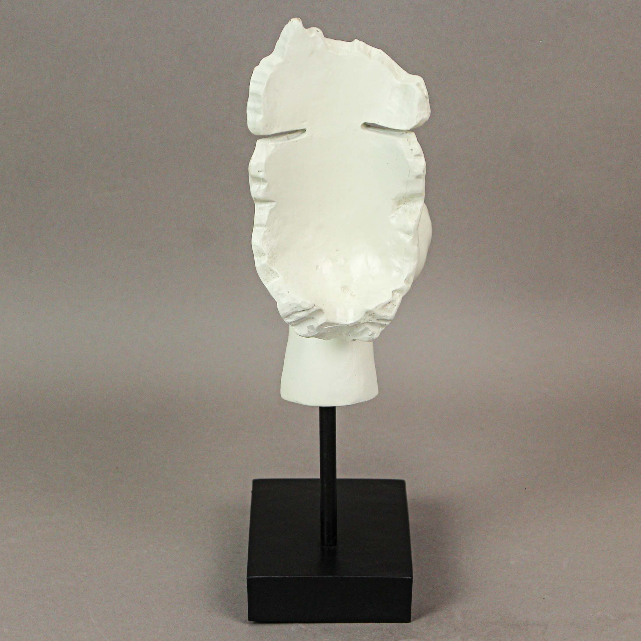 Alt View 2. Zeckos - Vitruvian Collection Face with Hand "Blowing A Kiss" Sculpture Statue, 10.75 Inches Tall - White.