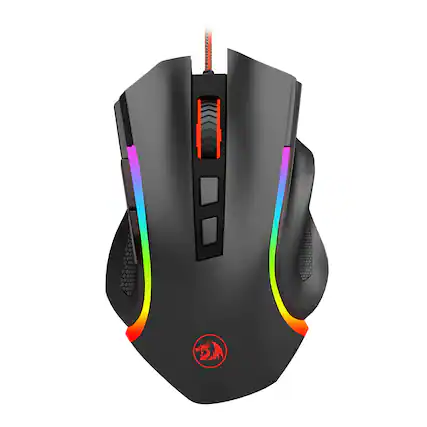 Front. REDRAGON - Griffin M607 Wired Optical Gaming Mouse - Black.