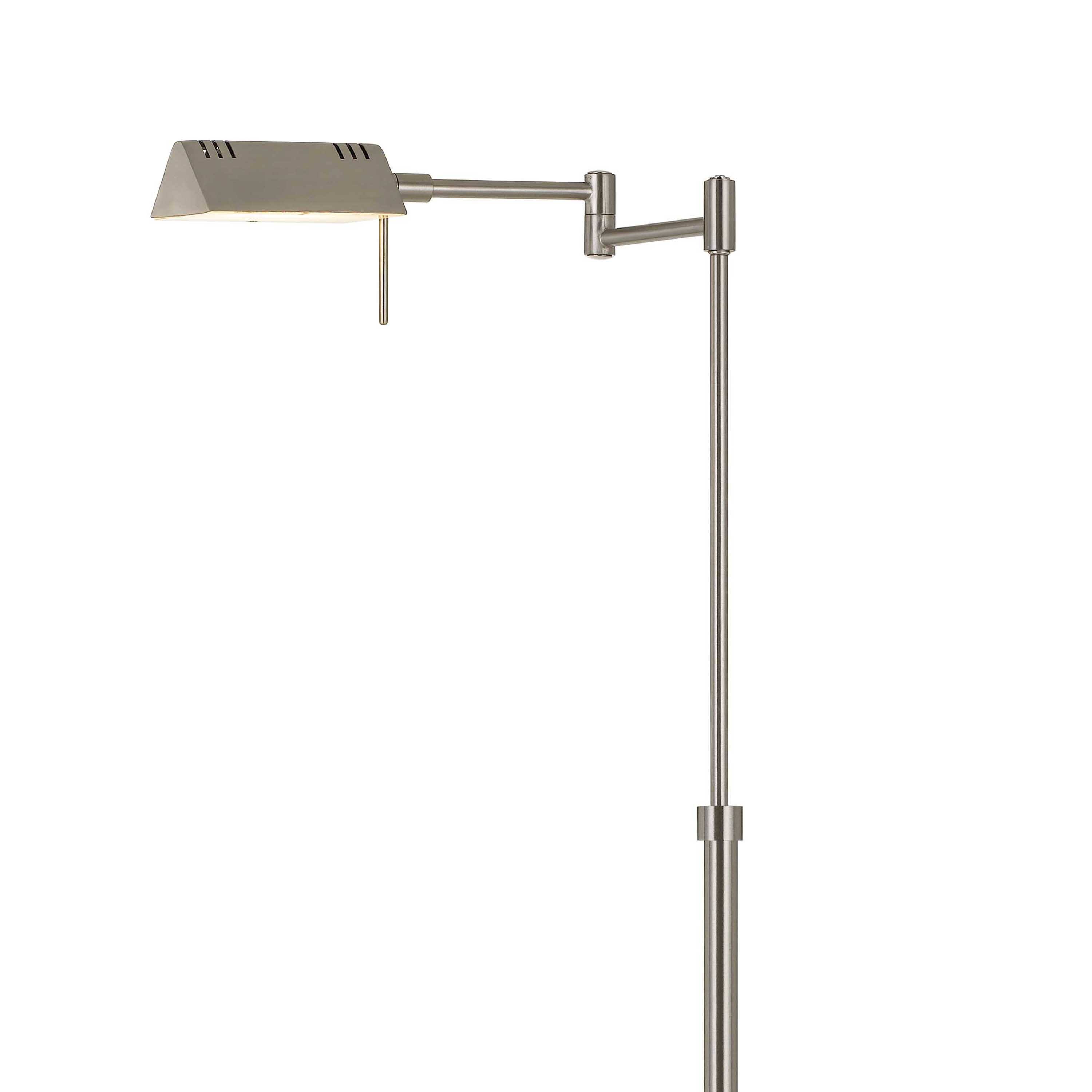 Angle. Manhattan Lane - 10W LED Adjustable Metal Floor Lamp with Swing Arm, Chrome.