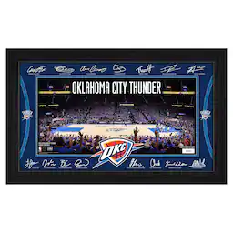 Oklahoma City Thunder 2025 Signature Court Framed Picture