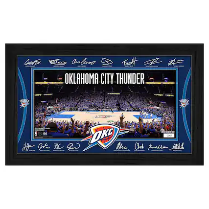 Oklahoma City Thunder
Limited Edition of 2000
#0001
2012-2013 Oklahoma City Thunder
NBA Western Conference Champions
Gordon Hayward
Oumane Deng
Alex Caruso
Luca Vildoza
Nikola Jokić
Graham Hartenstein
Aaron Wiggins
Shai Gilgeous-Alexander
Chet Holmgren
Kenrich Williams
Jalen Williams
Signed by:
Shai Gilgeous-Alexander
Chet Holmgren
Kenrich Williams
Jalen Williams
Thunder Power Team
HM
NBA
2012-2013