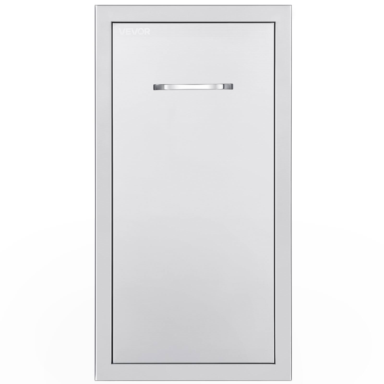 Alt View 5. VEVOR - Outdoor Kitchen Trash Drawer, 13.54"W x 19.61"D x 25.79"H Interior Storage, Multi-Purpose Outdoor Kitchen Drawers - Silver.