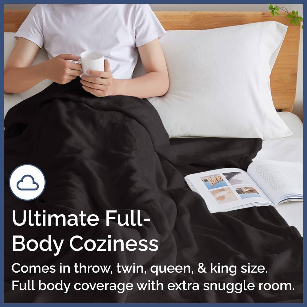 Ultimate Full-Body Coziness  
Comes in throw, twin, queen, & king size.  
Full body coverage with extra snuggle room.