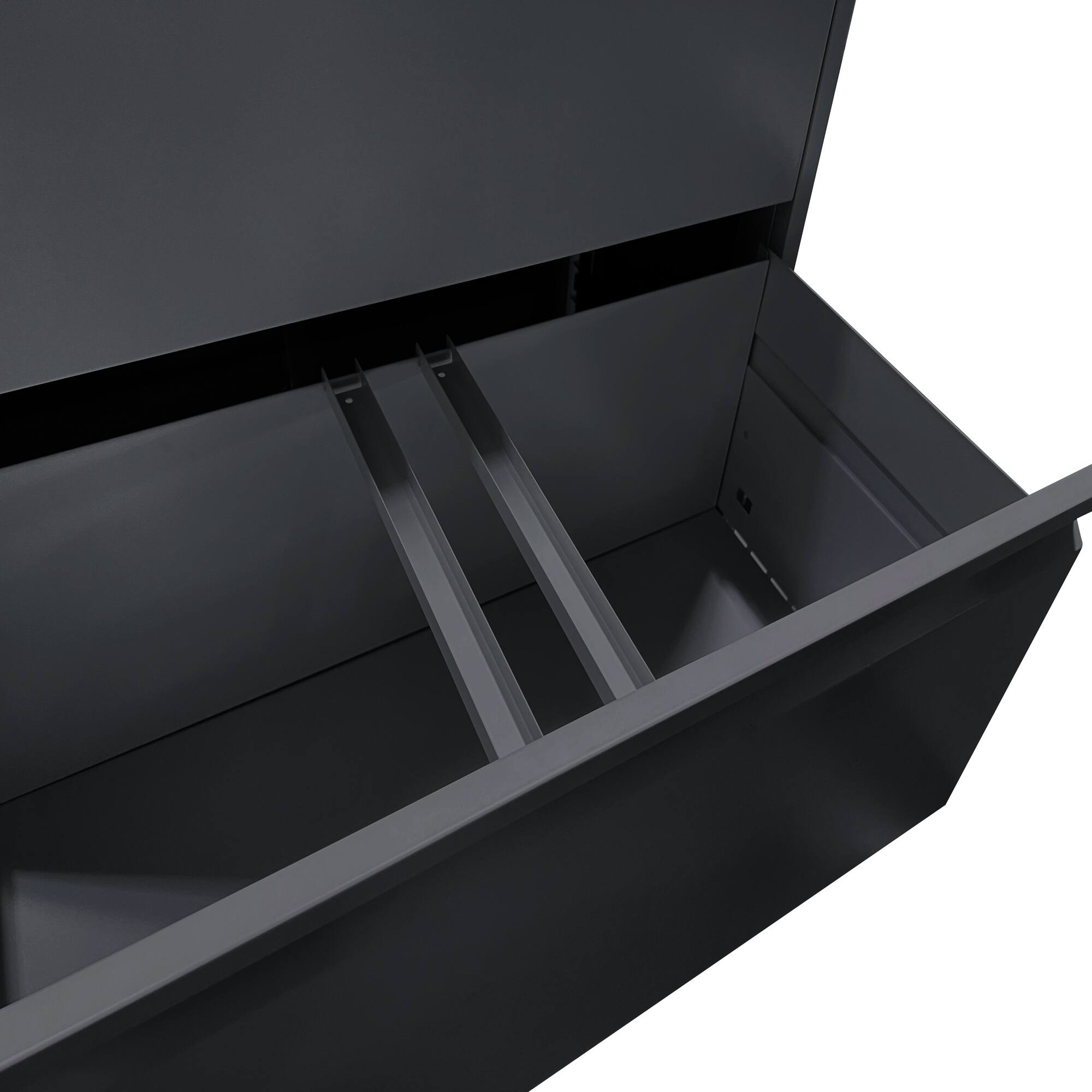 Alt View 7. Boyel Living - 5-Drawer Lateral Metal File Cabinet with Lock - Black.