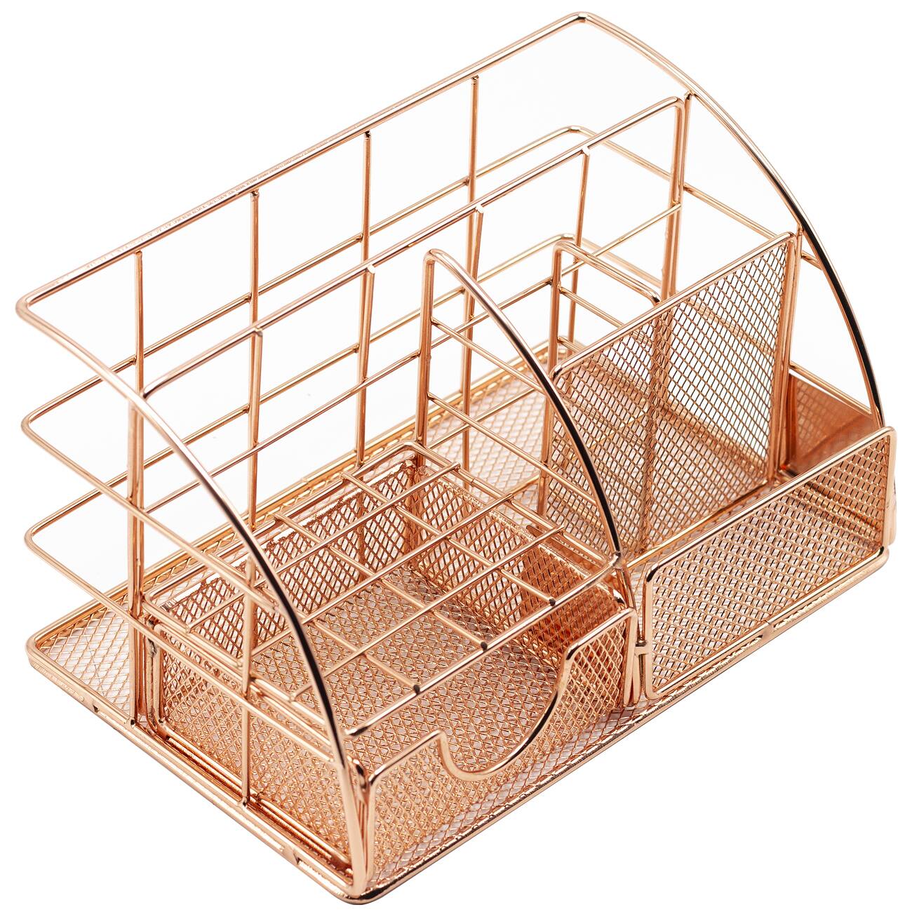 Alt View 4. Sorbus - Sorbus Desk Organizer, All-in-One Stylish Mesh Desktop Caddy Includes Pen/Pencil Holder, Mail Organizer - Copper.