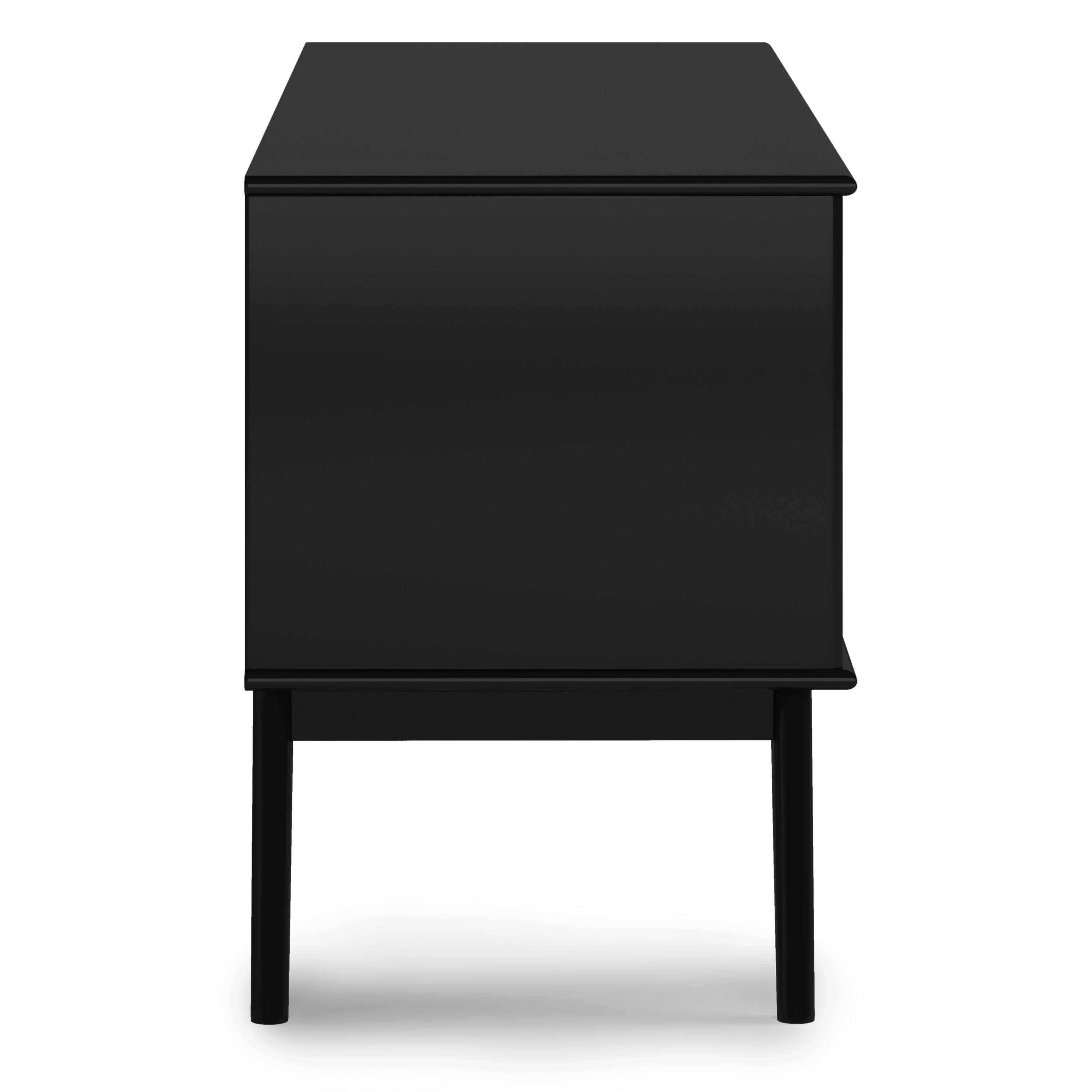 Alt View 5. Simpli Home - Draper SOLID HARDWOOD 60 inch Wide Mid Century Modern TV Media Stand in Black For TVs up to 65 inches - Black.