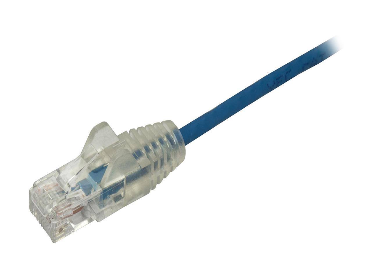 Alt View 1. StarTech.com - StarTech N6PAT3BLS Cat6 3ft Blue Slim Ethernet Cable.