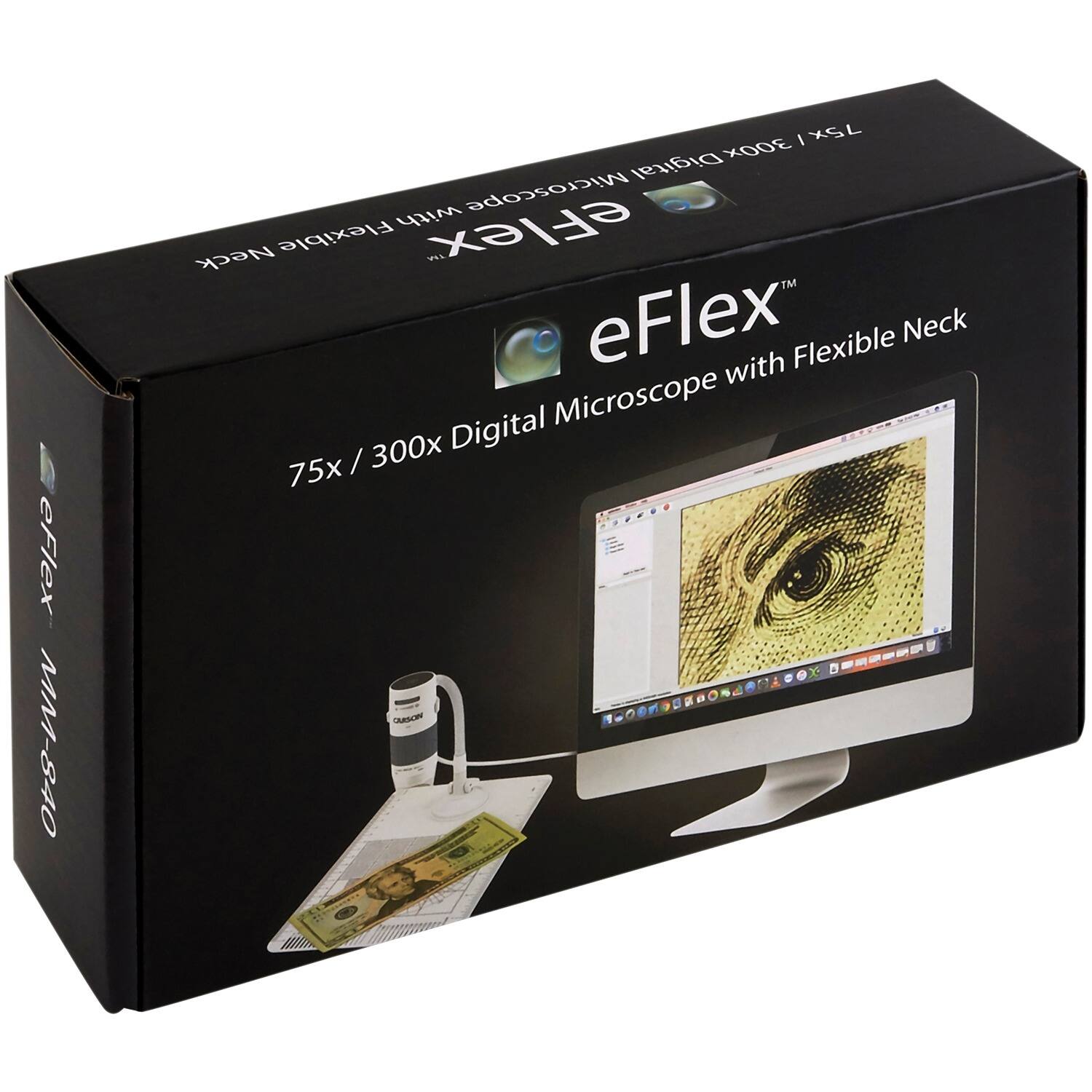 eFlex M-840 I XSL 300% Digital with Microscope Neck Flexible eFlex eFlex with Flexible Neck Digital Microscope 75x / 300x