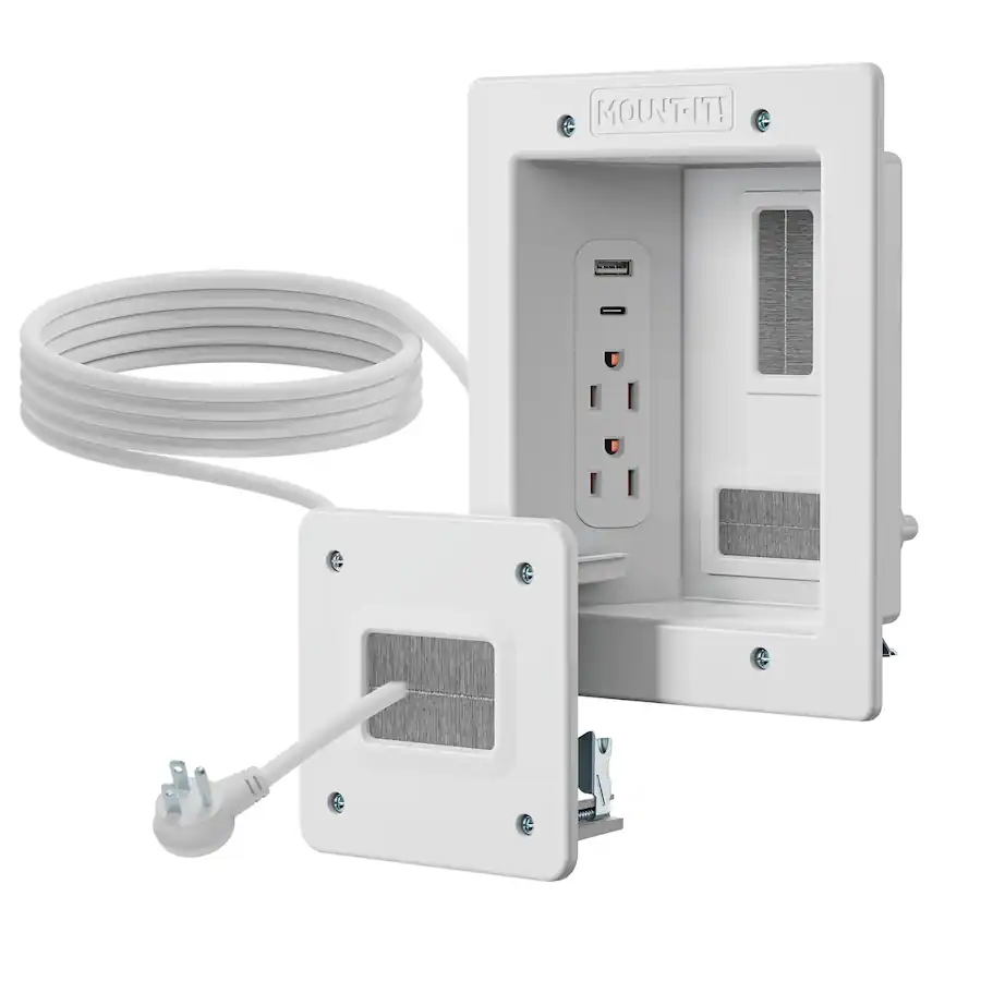 Cable Service Mount Mount It! In Wall Cable Management Kit with USB – Recessed TV Cable ...