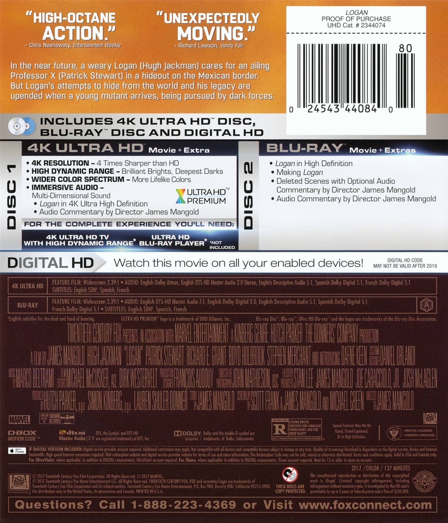 Alt View 1. Logan   - 4K Blu-Ray.