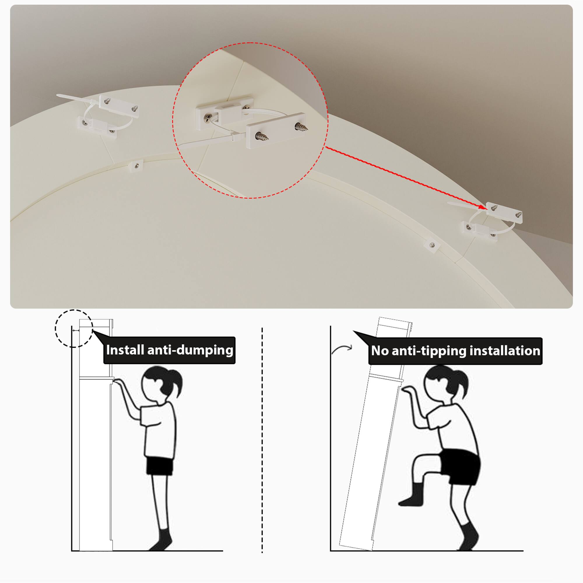 Install anti-dumping

No anti-tipping installation