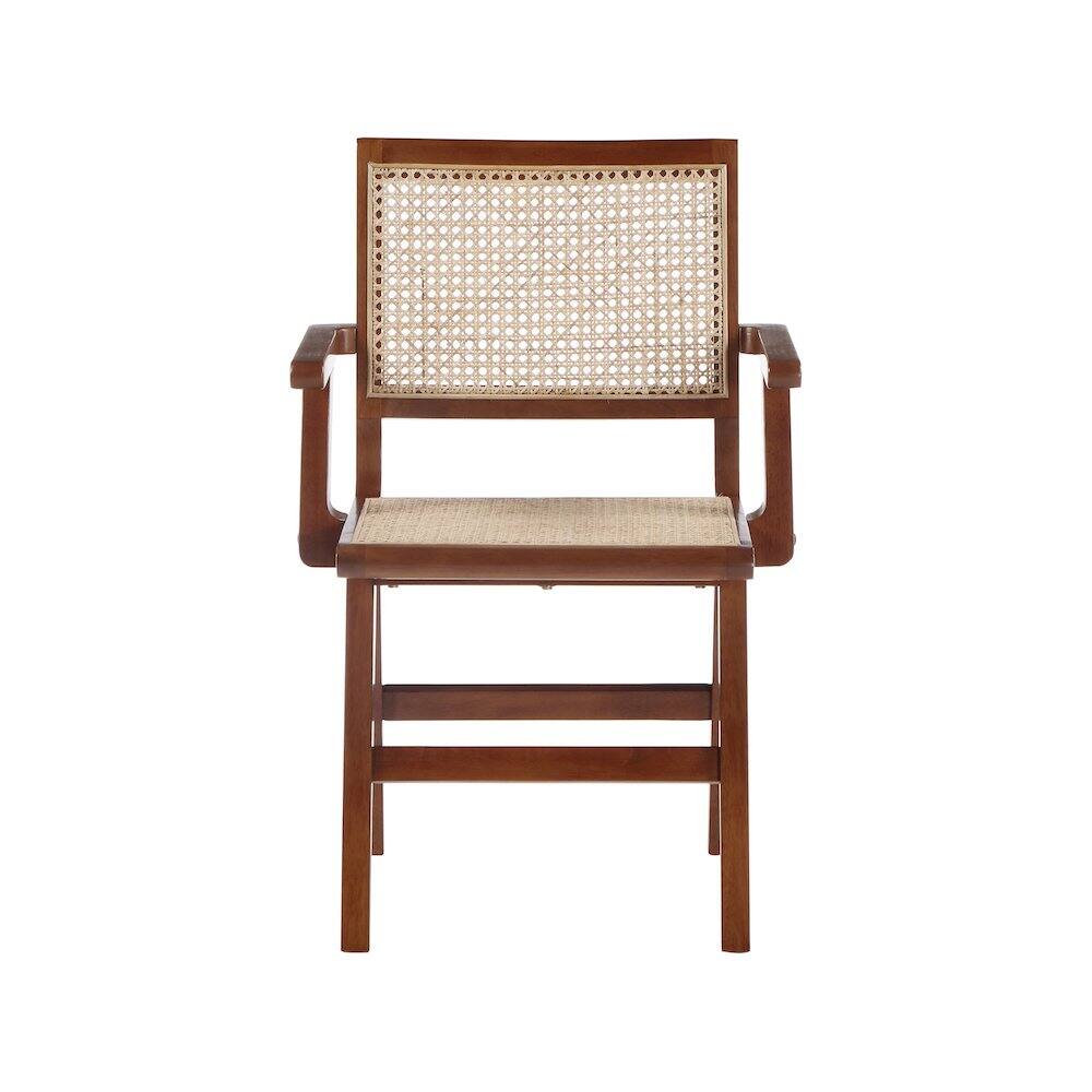 Alt View 2. Meridian Furniture - Preston Walnut Wood Dining Arm Chair, Set of 2 - Brown.