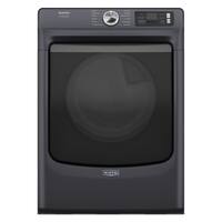 Maytag - 7.4 Cu. Ft. Smart Gas Dryer with Steam and Pet Pro System - Midnight Steel - Front_Zoom