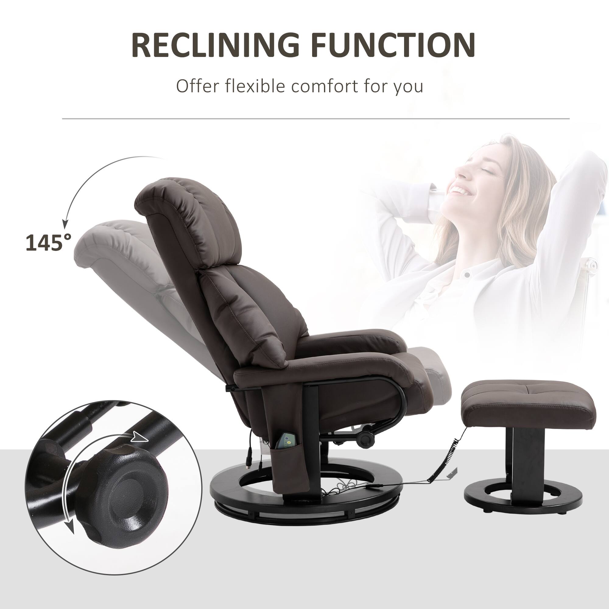 RECLINING FUNCTION  
Offer flexible comfort for you  

145°