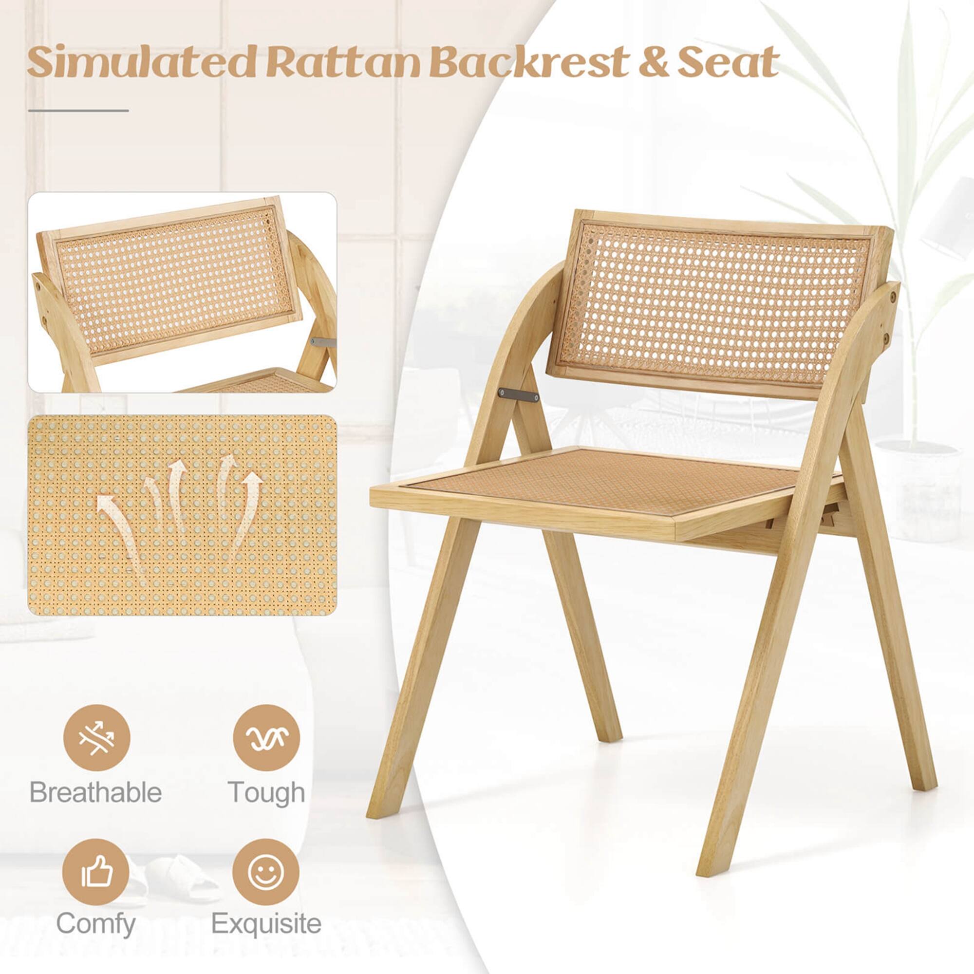 Simulated Rattan Backrest & Seat
Breathable
Tough
Comfy
Exquisite