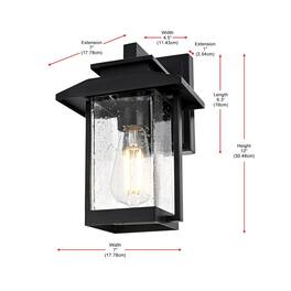 Elegant Lighting - Tioga 7 inch Outdoor Pendant - Black
