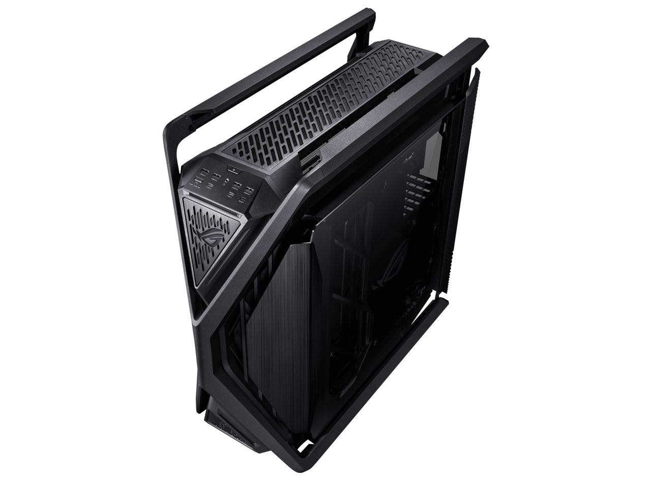 Alt View 5. ASUS - ASUS ROG Hyperion GR701 BTF, ATX BTF support, 420mm dual rad, 4x140mm fans, metal GPU holder, ARGB hub - Black.