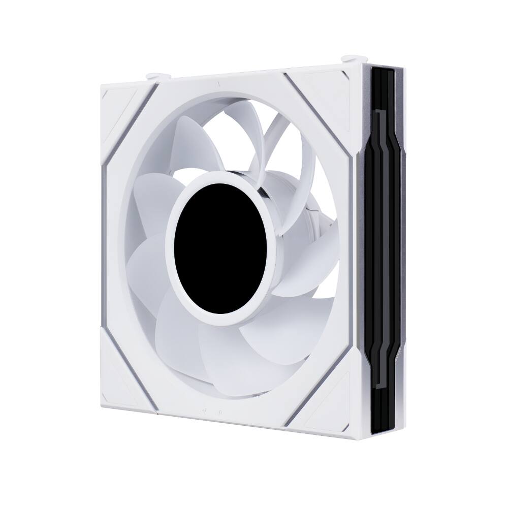 Alt View 1. Lian Li - UNI FAN SL Infinity LCD Flex 120mm Reverse Blade ARGB Fan, Single Pack, Controller Not Included (12RSLIND1F1W) - White.