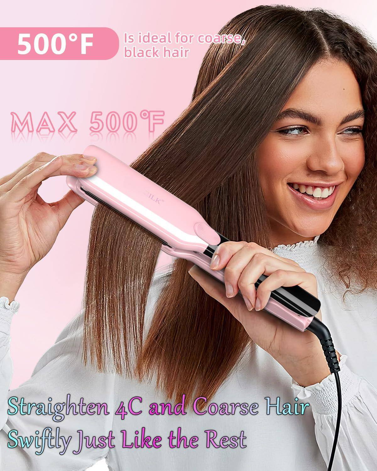 500°F  
Is ideal for coarse, black hair  

MAX 500°F  

Straighten 4C and Coarse Hair Swiftly Just Like the Rest