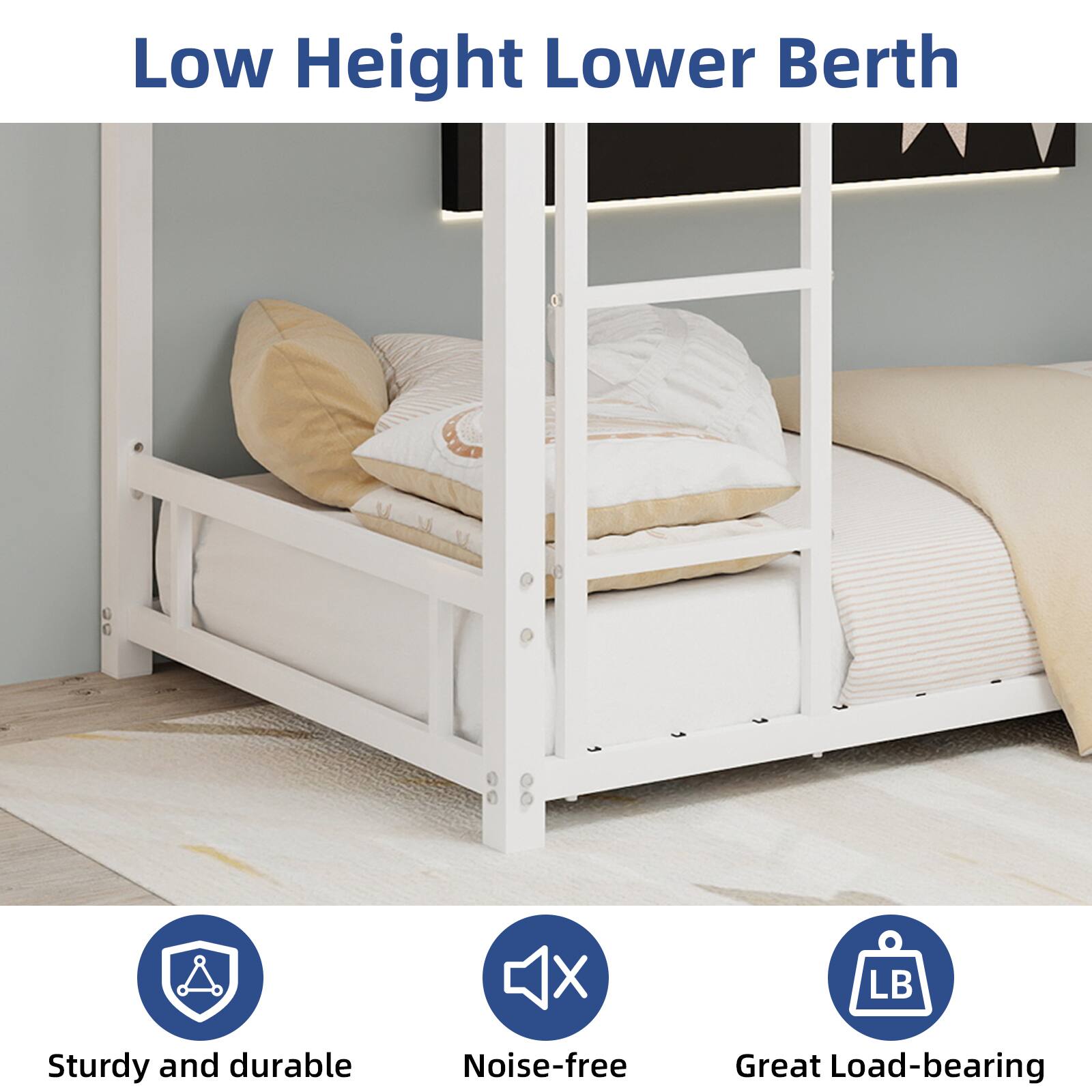Low Height Lower Berth

- Sturdy and durable
- Noise-free
- Great Load-bearing