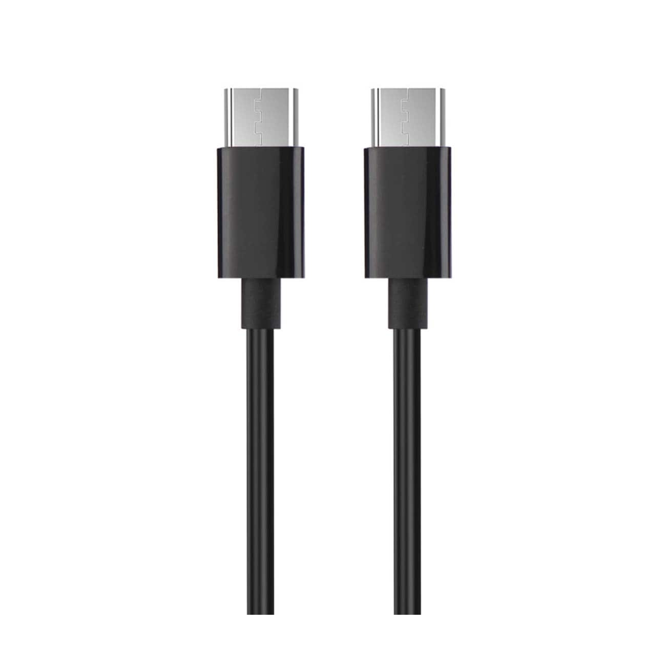 Front. Reiko - Usb C To Type C Charge & Sync Data Cable 3.3 Ft In Black - Black.
