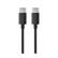 Front. Reiko - Usb C To Type C Charge & Sync Data Cable 3.3 Ft In Black - Black.