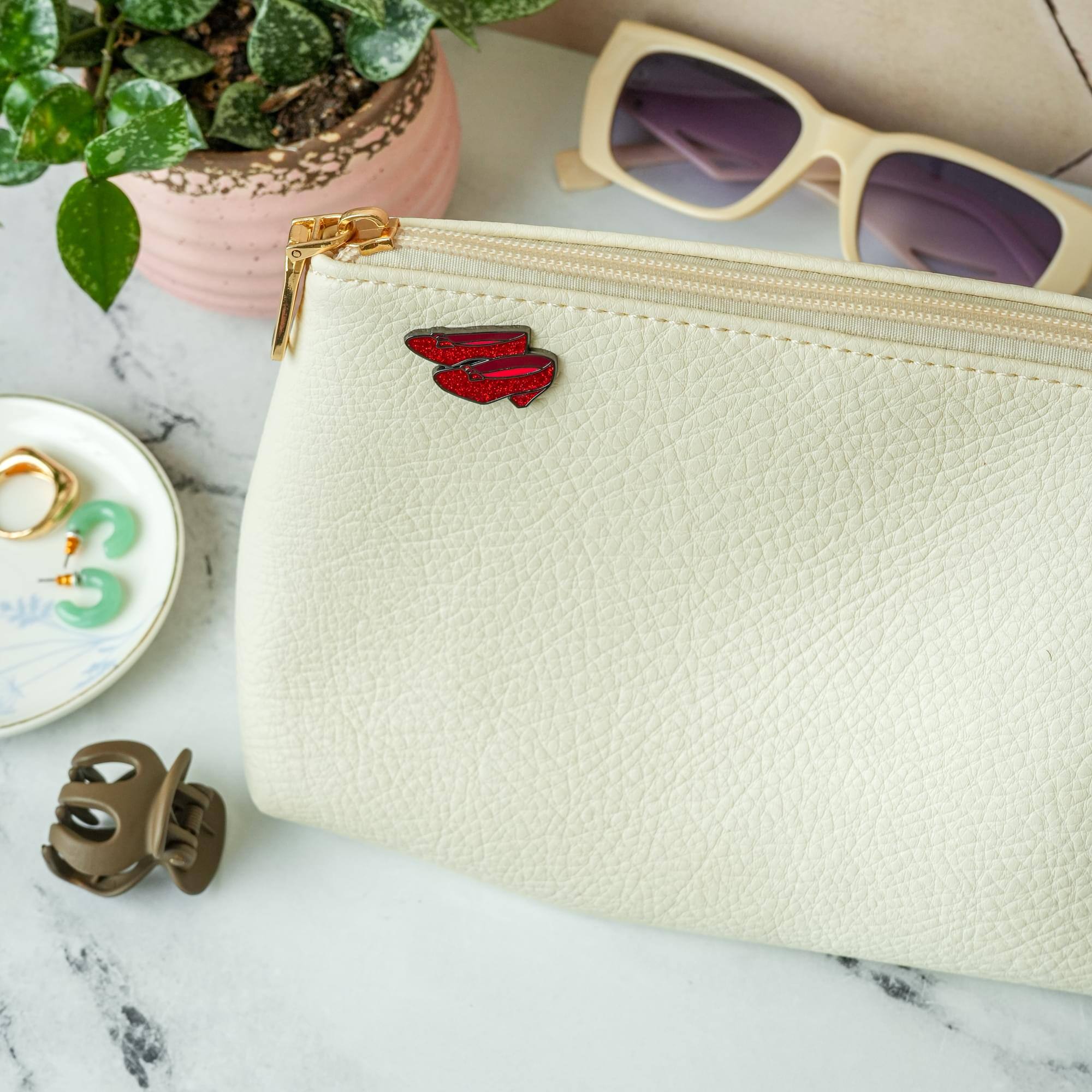 Alt View 4. SalesOne LLC - The Wizard of Oz Ruby Slippers Enamel Pin - Red.