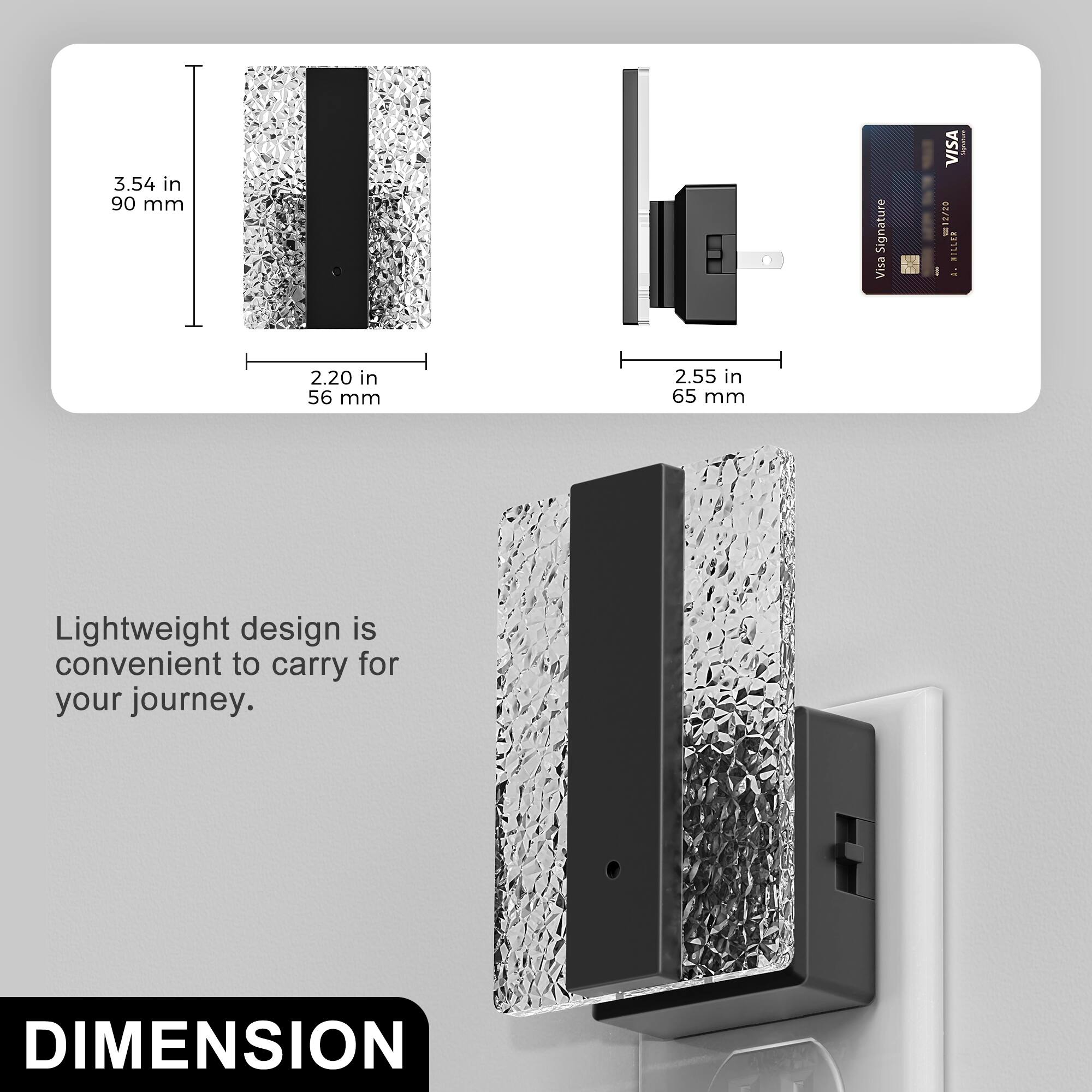 Jandcase 2 Pack 1W Plug in Night Light, 3000K Warm Glow, Crushed ...