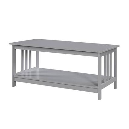 Front. Convenience Concepts - Mission Coffee Table - Gray.