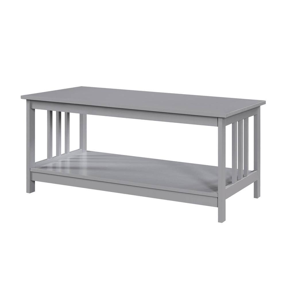 Front. Convenience Concepts - Mission Coffee Table - Gray.