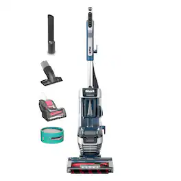 Shark - Stratos Upright Vacuum with DuoClean PowerFins HairPro, Self-Cleaning Brushroll, Odor Neutralizer Technology - Navy
