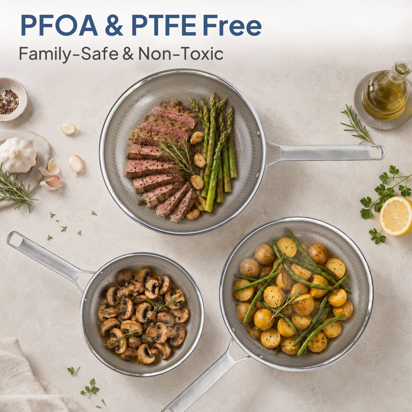 PFOA & PTFE Free  
Family-Safe & Non-Toxic