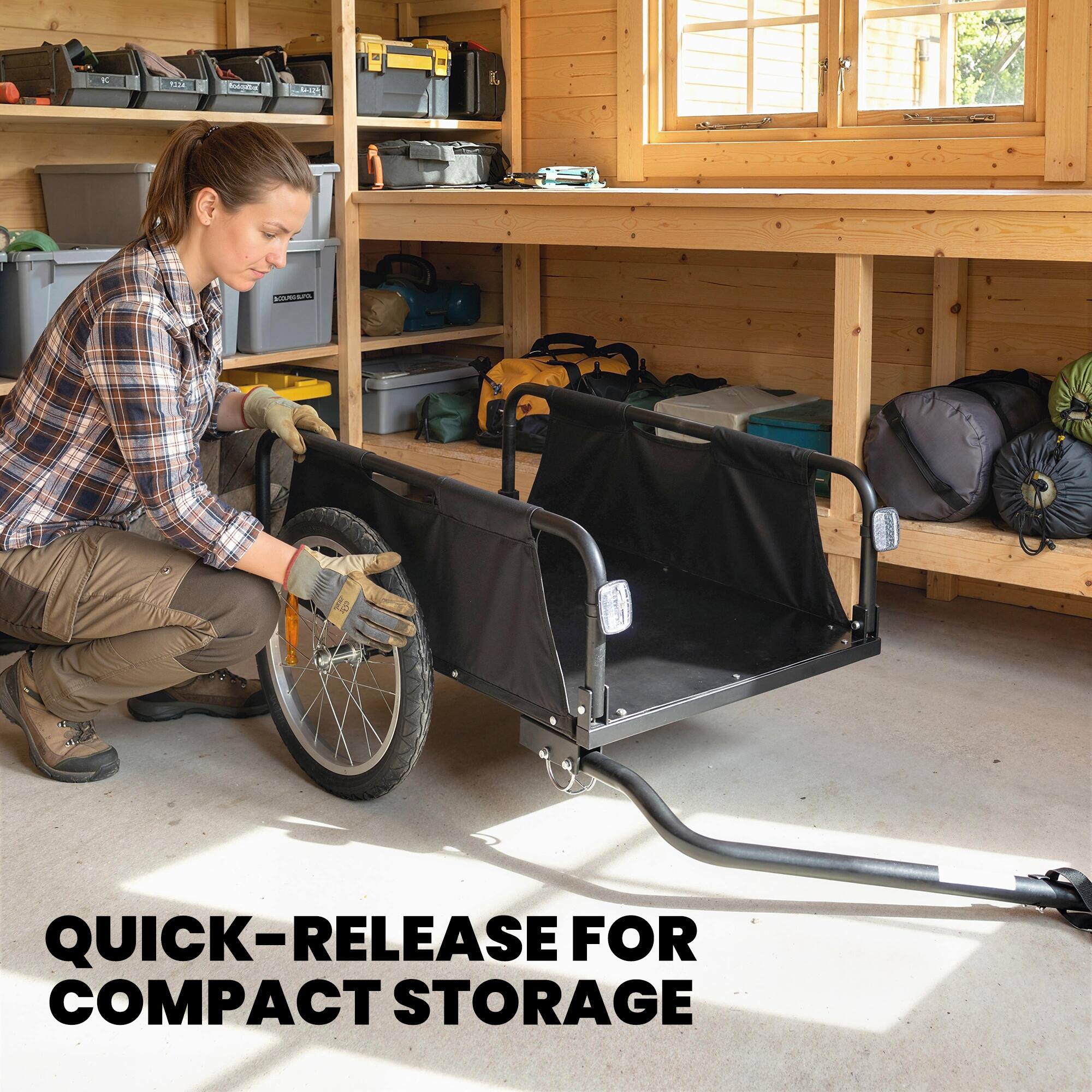 QUICK-RELEASE FOR COMPACT STORAGE