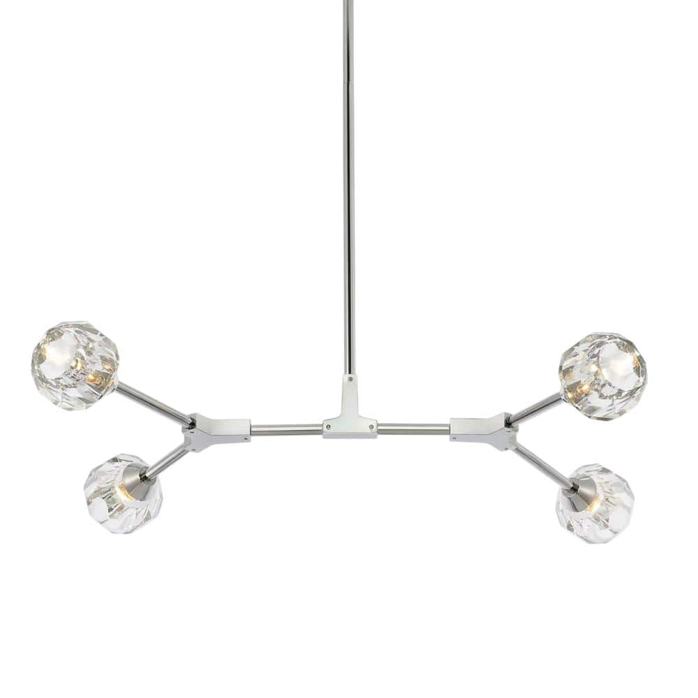 Elegant Lighting - Zayne 4 Light Pendant in Chrome - Chrome And Clear price history on PriceWatchPro