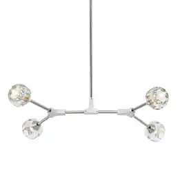 Elegant Lighting - Zayne 4 Light Pendant in Chrome - Chrome And Clear