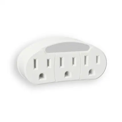 Front. AMERELLE - Amerelle Automatic Plug-in Incandescent Night Light w/Outlet.